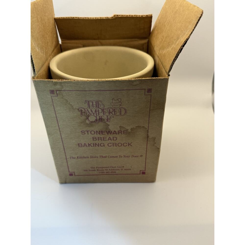 Pampered Chef Stoneware Bread Baking Crock Oven Cooking Kitchen Utensil 1994